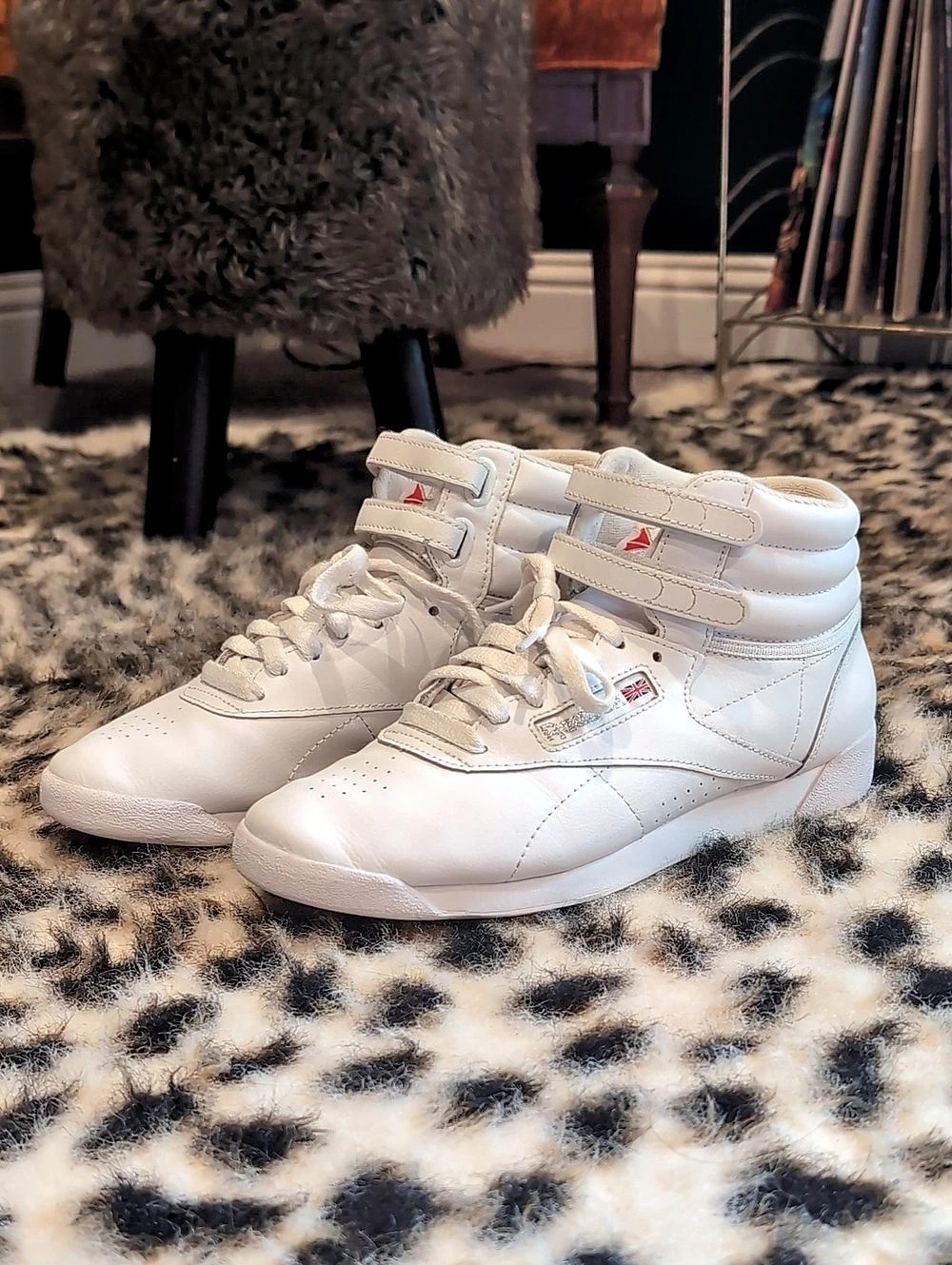Reebok Freestyle Hi High Top Sneakers White US 8